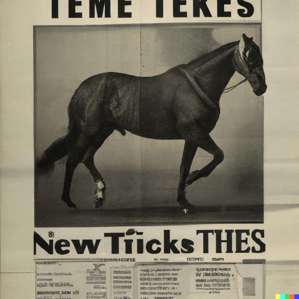a horse, front page of The New York Times, 1910